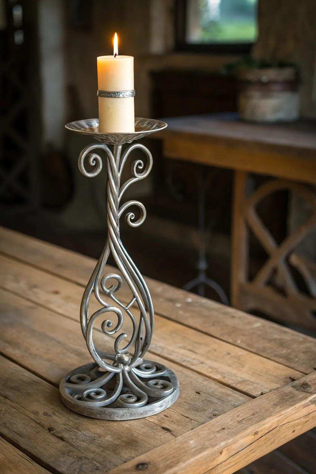 Illuminate your area with artistry: A captivating metal luminary holder, where aesthetics encounter function.