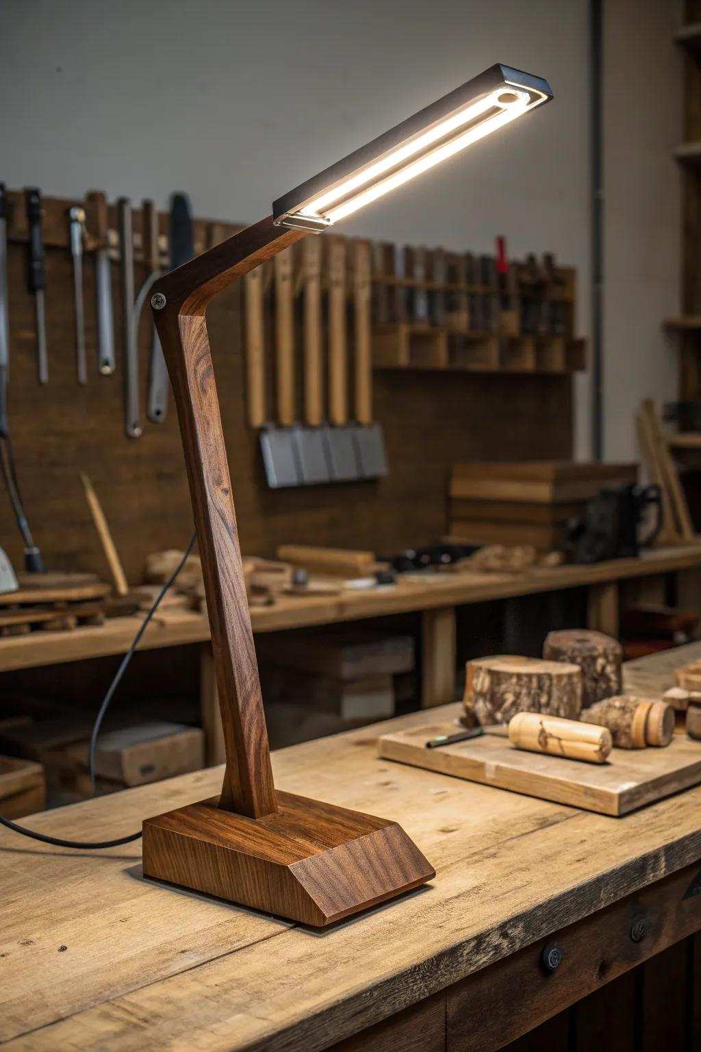 Illuminate your craft through eco-conscious LED illumination—where contemporary effectiveness converges with timeless woodworking tradition.