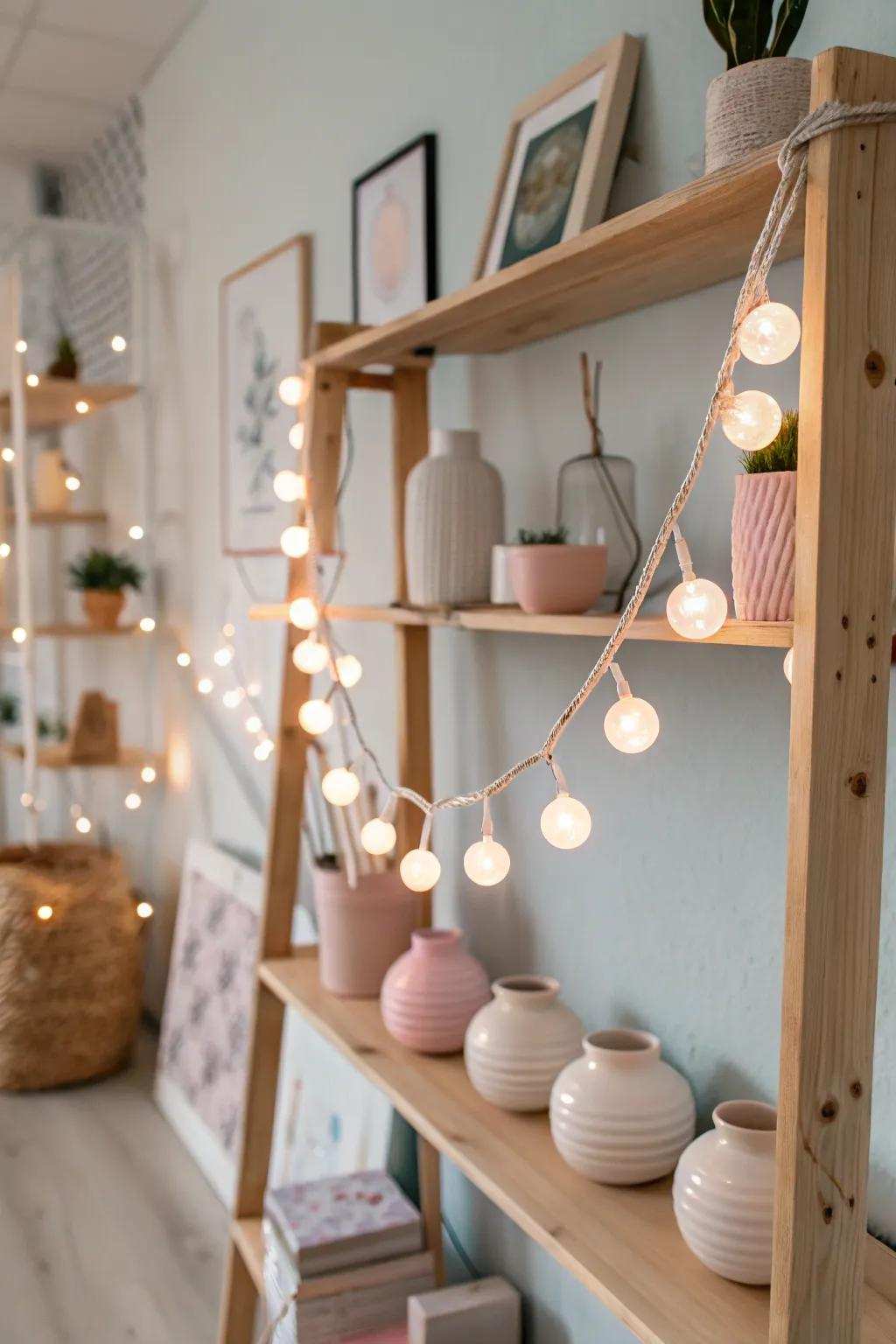Illuminate your ingenuity with a hint of rose-tinted enchantment. ✨ #CraftingSpaceInspo #ScandiBohoCharm