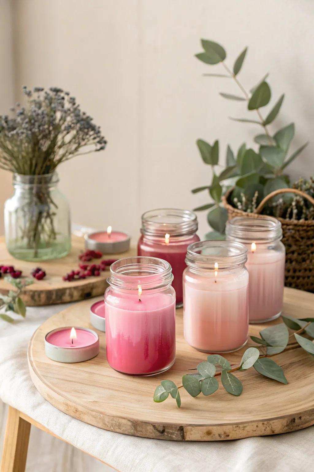 Illuminate your space with the tranquil charm of rose gradient light bases. Ideal for warm, elegant get-togethers.