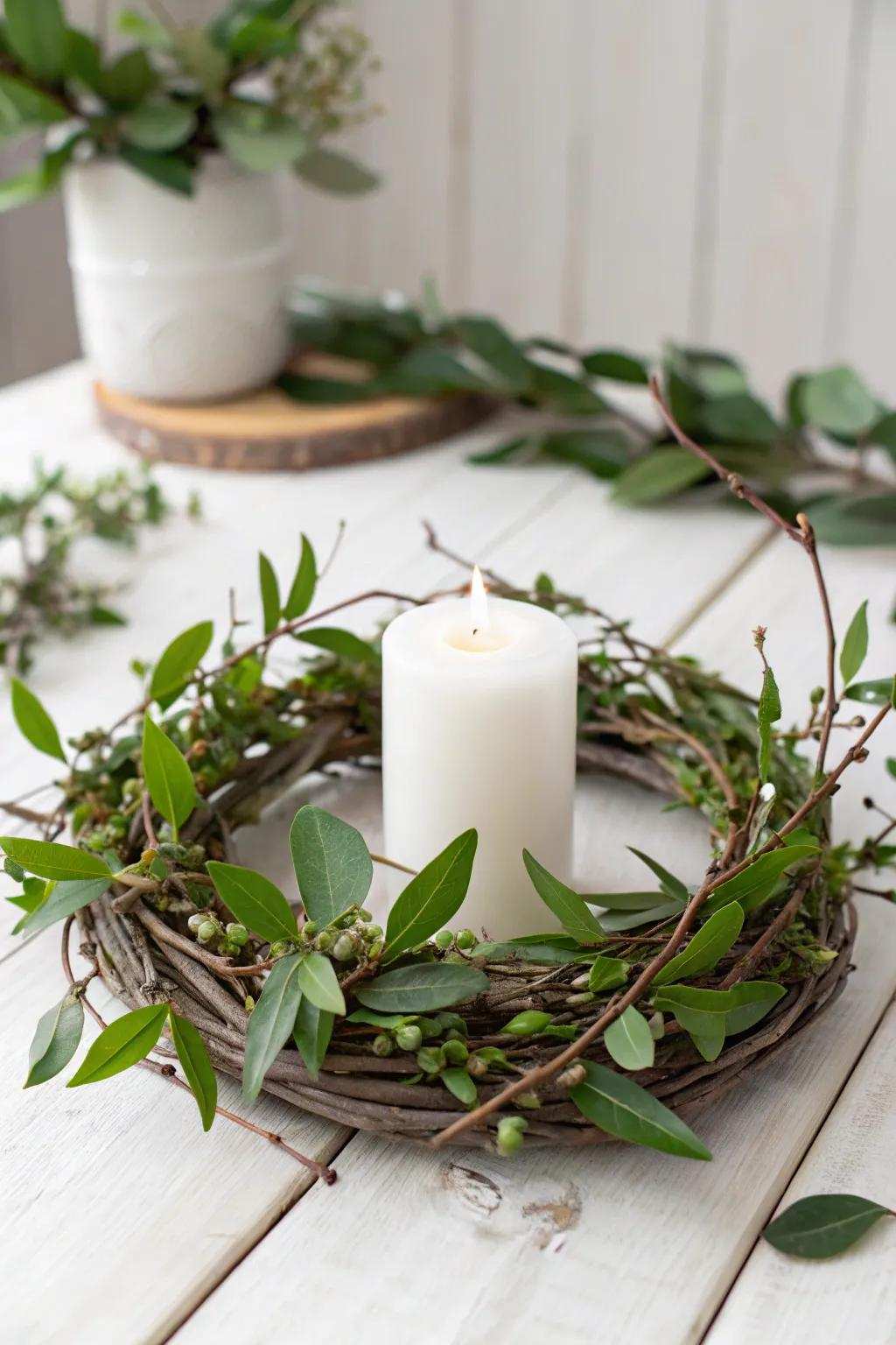 Illuminate your spring nights using organic lit display that merges Scandinavian simplicity with Boho charm.