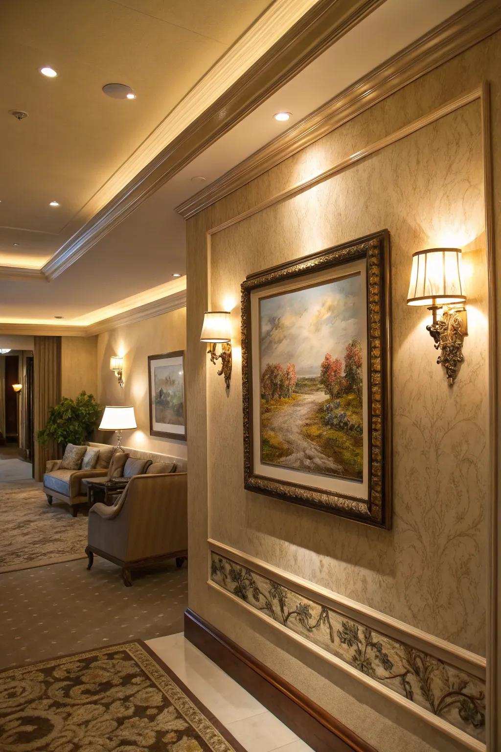 Illumination enhances the allure of your walls