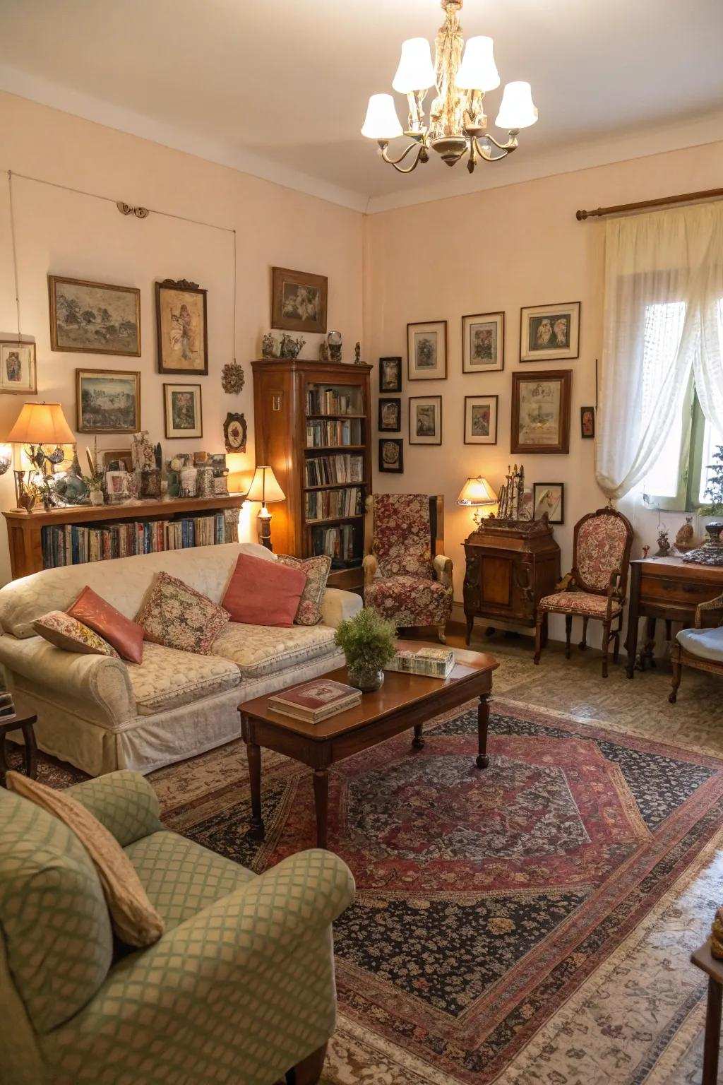 Impart character with vintage treasures.