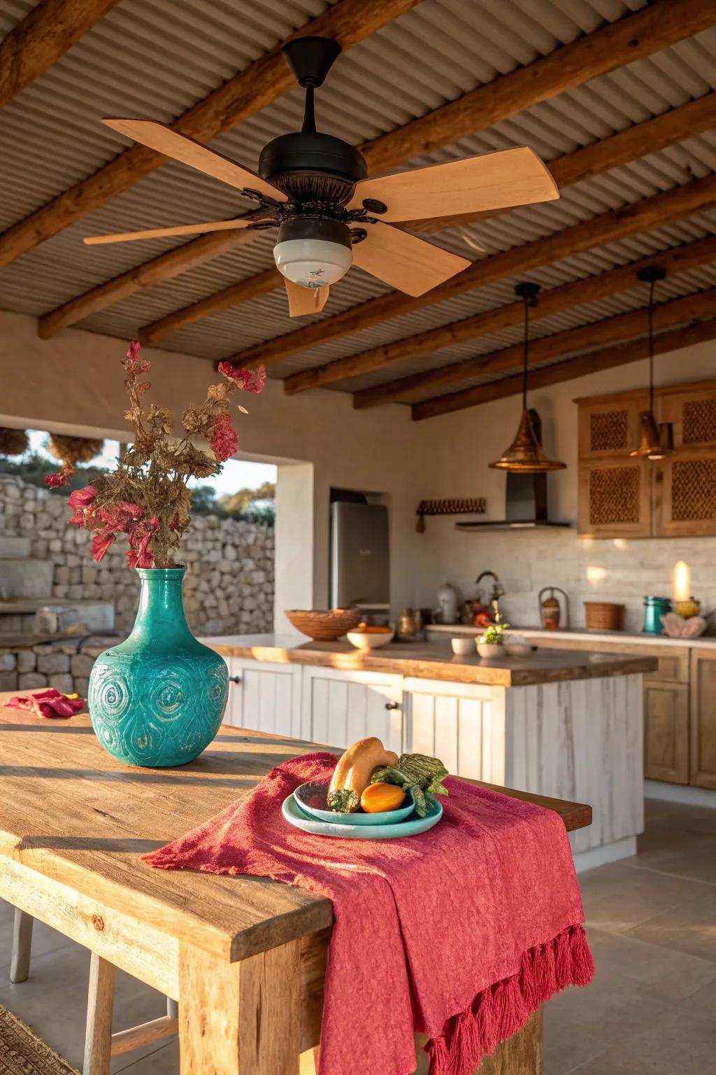 Impart warmth and unpretentious allure to your cooking area through exquisitely fashioned timber ventilators.