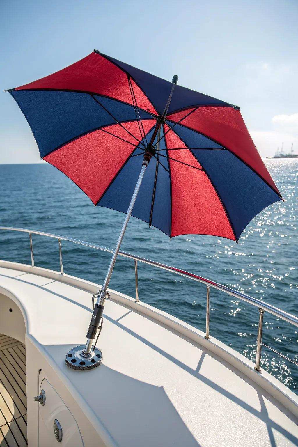 Improve your boating experience with a fashionable fishing rod slot shade—where usefulness meets artistry.