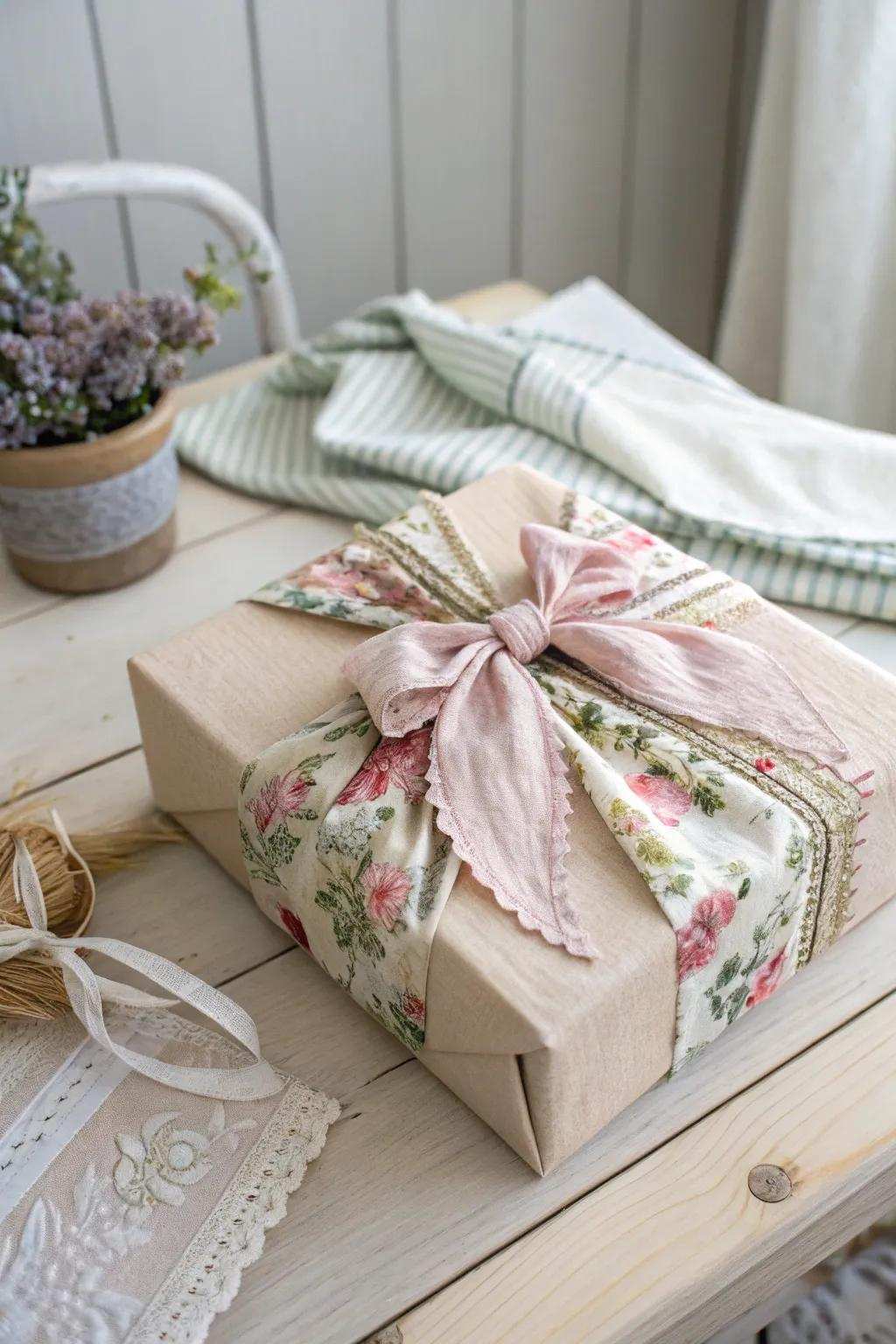 Improve your present tying with handmade cloth ties for a bit of retro charm.