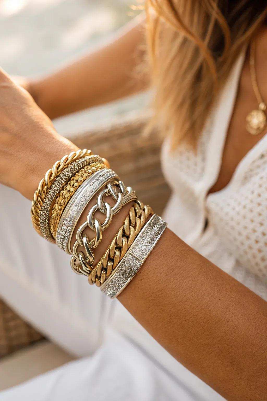 Improve your style by layering strong, stunning rings to achieve an unforgettable evening appearance.