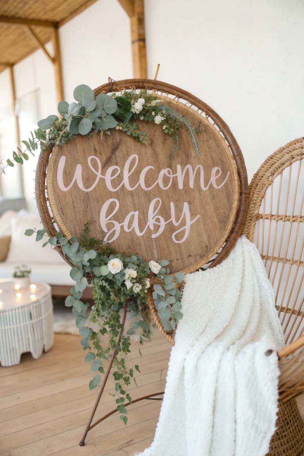 Include a personal element in your baby shower using a charming DIY seating board.