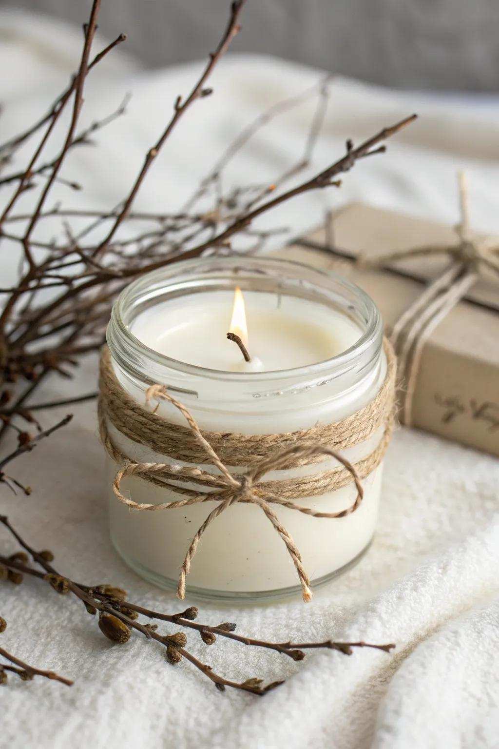 Incorporate a fragment of the forest into your dwelling with containers wrapped in branches and cord. #ScandiBoho #NaturalBeauty