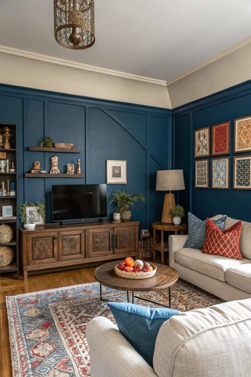 Incorporate dimension with a striking emphasized wall