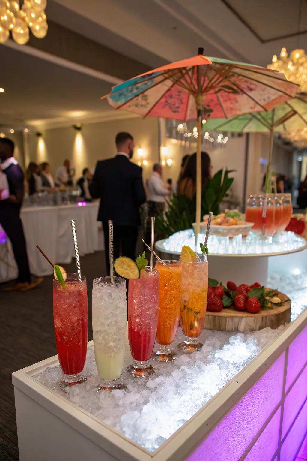 Incorporate flair with a signature drink bar.