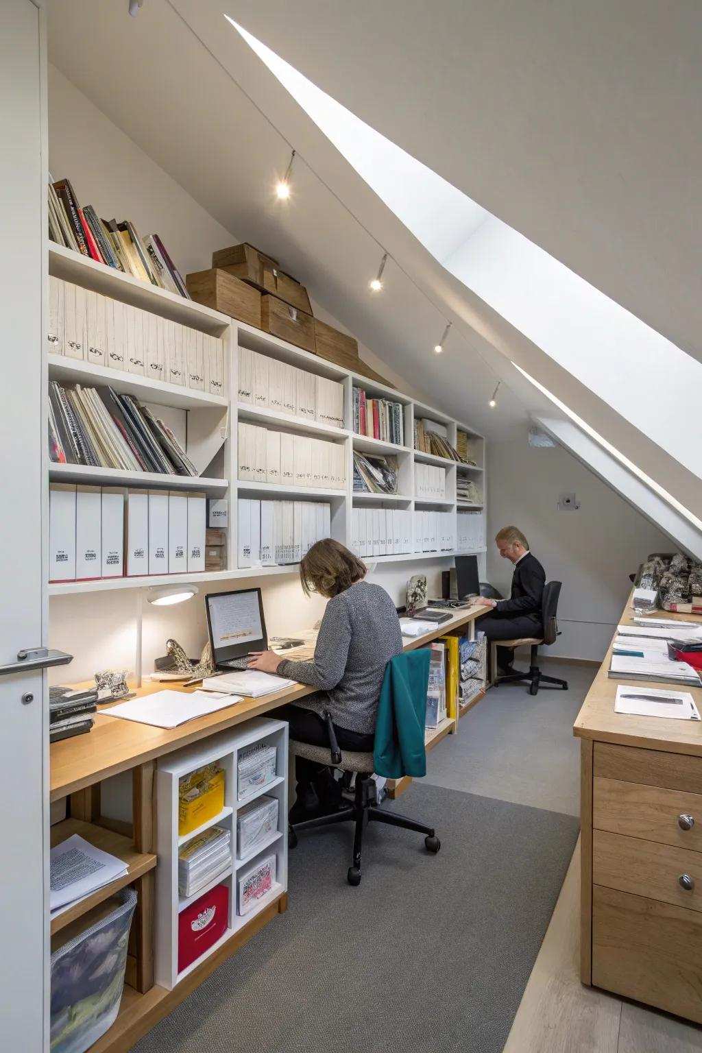 Increasing efficiency with wall-mounted features