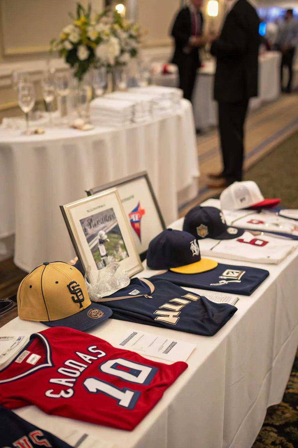 Individualized items like jerseys tell a story of commitment and triumph.