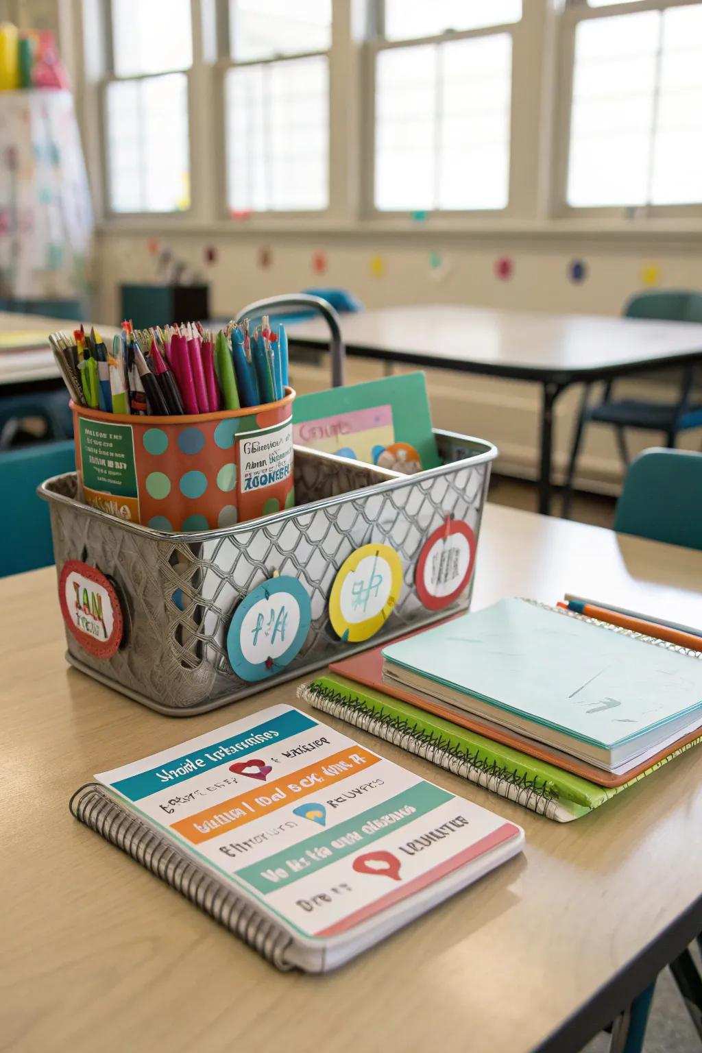 Individualized organizer zones displaying learner designations