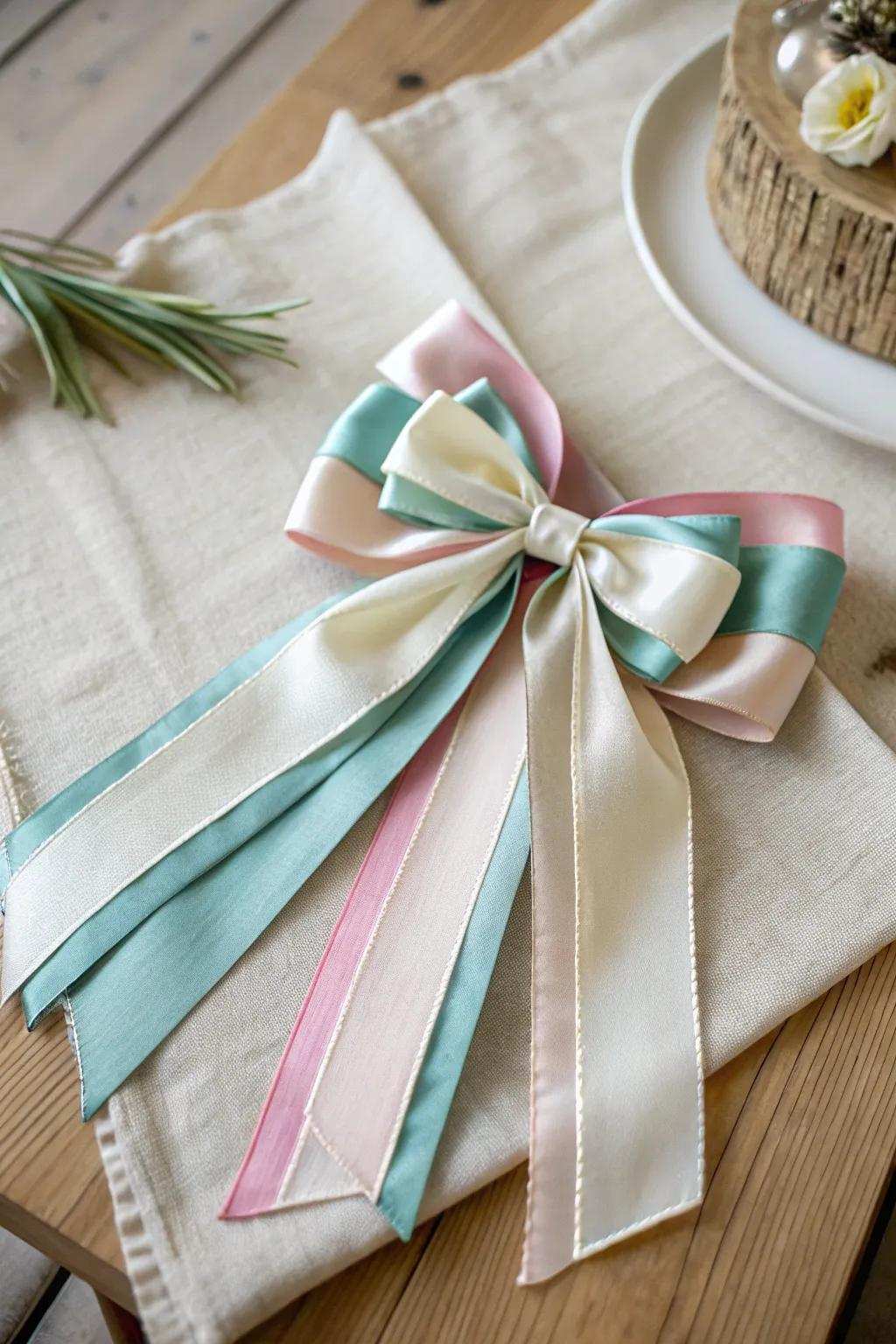 Infuse depth and grace with a tiered bow—ideal for a hint of refined allure.