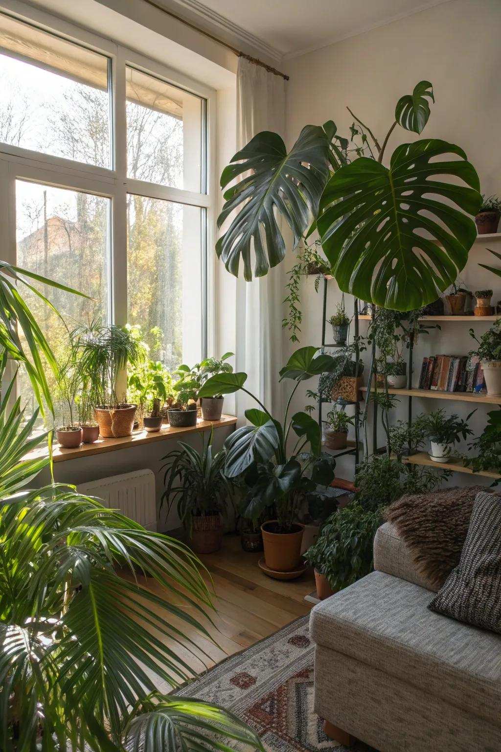 Infuse the indoors with abundant greenery.