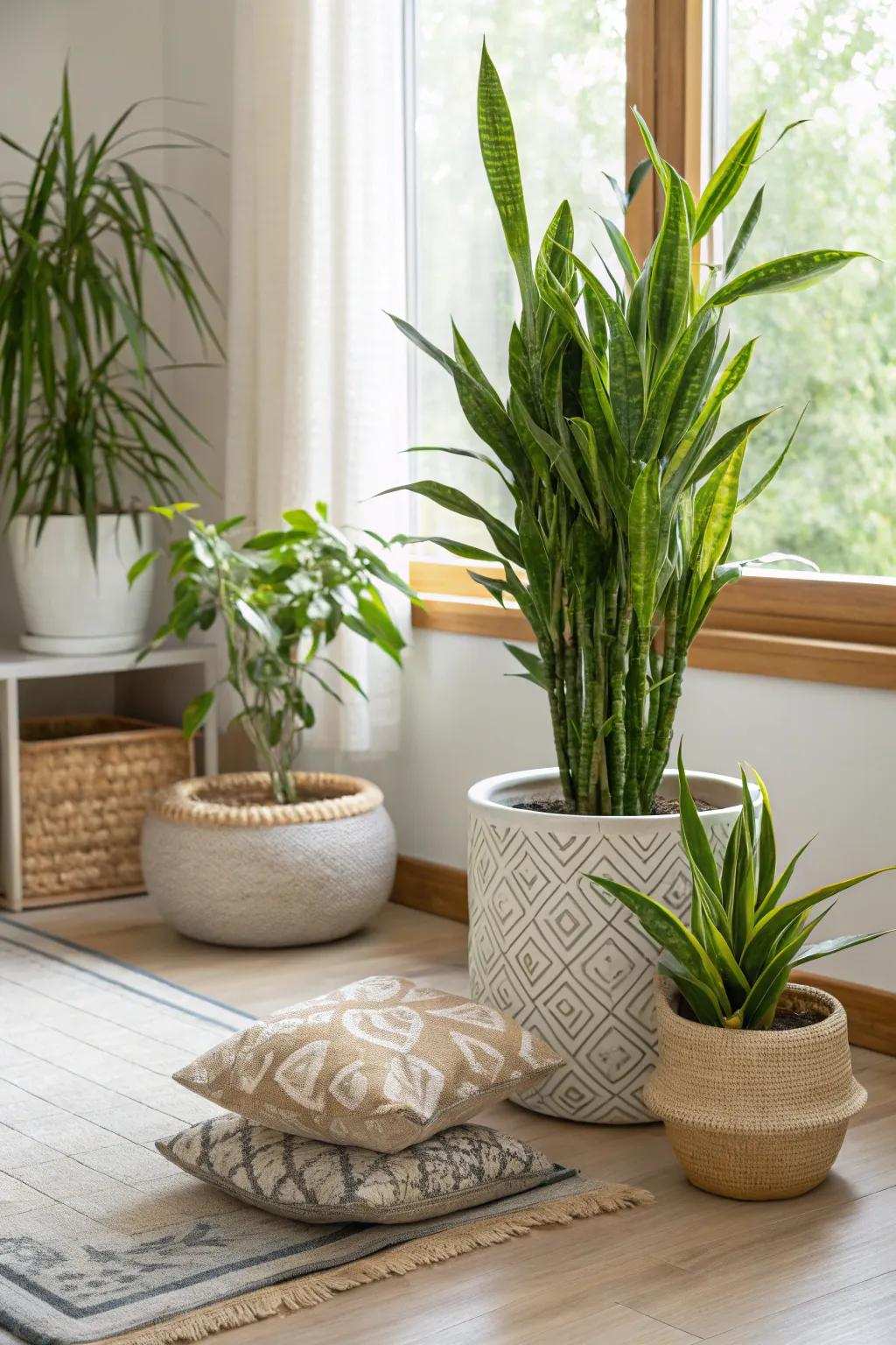 Infuse vitality into your space with vibrant greenery 🌿 #GreenLiving #HomeDecor
