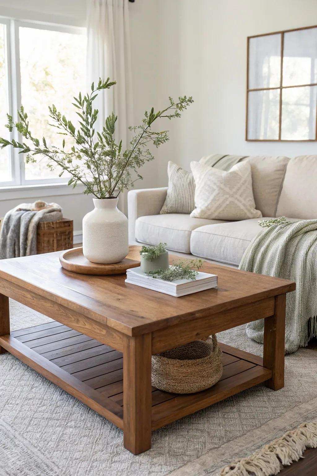 Infuse your home with warmth through natural wood components.