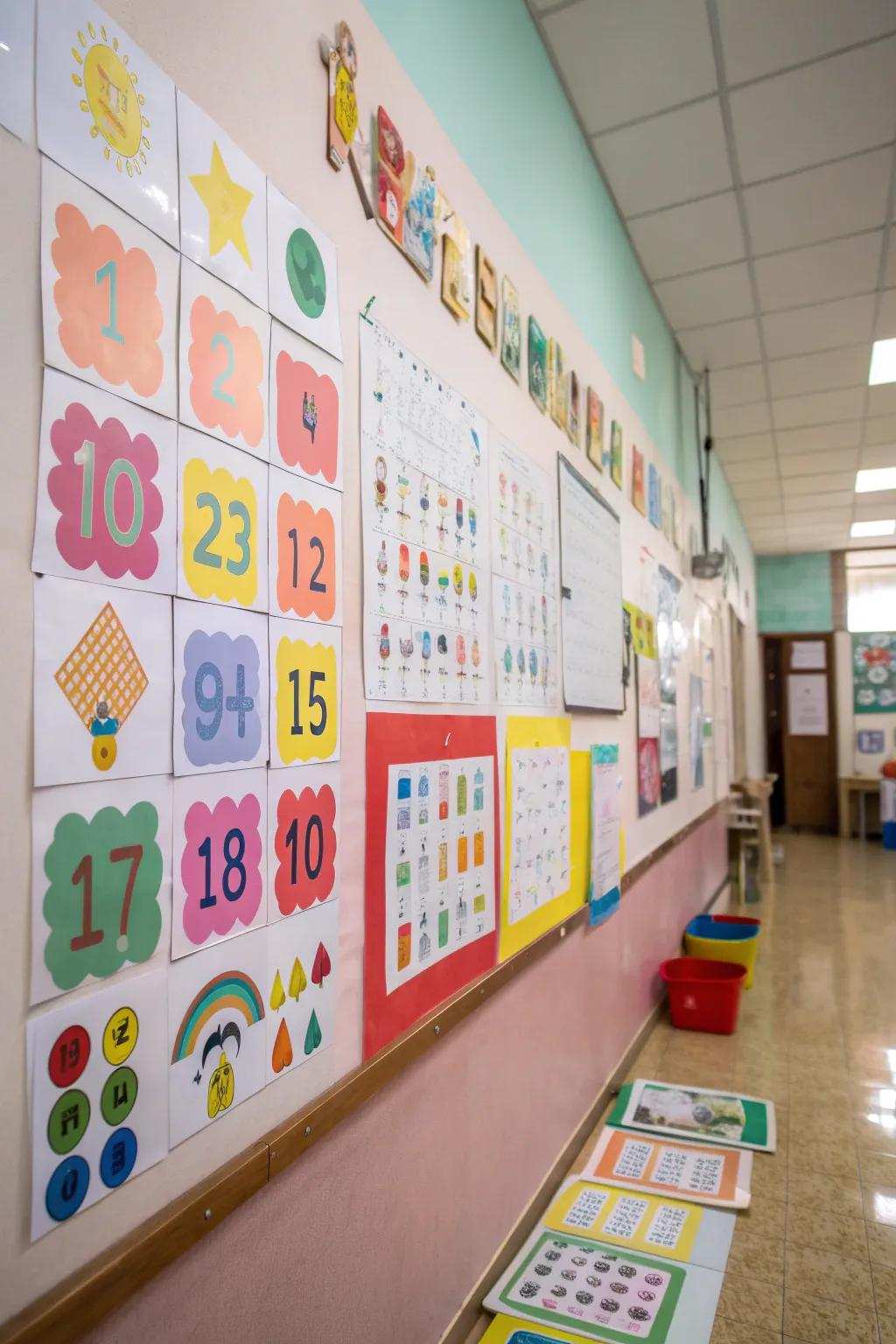Instructive posters on the wall encourage learning in understated ways.