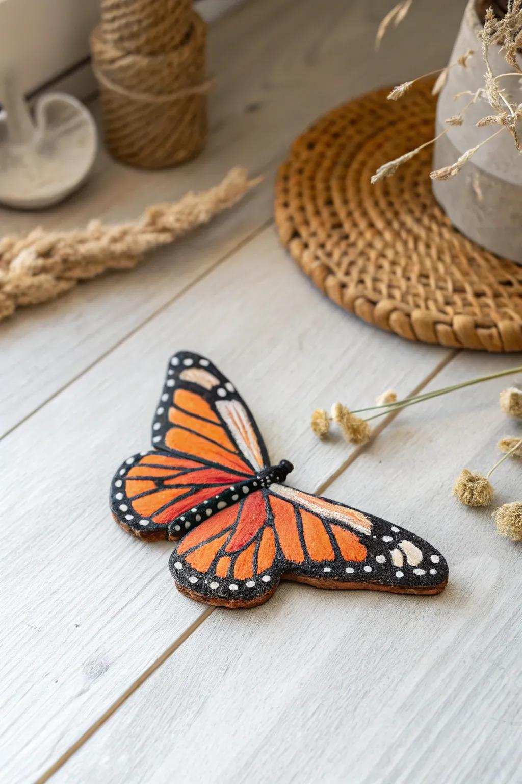 Introduce an aspect of handcrafted sophistication to your home with these vibrant clay butterfly magnets.