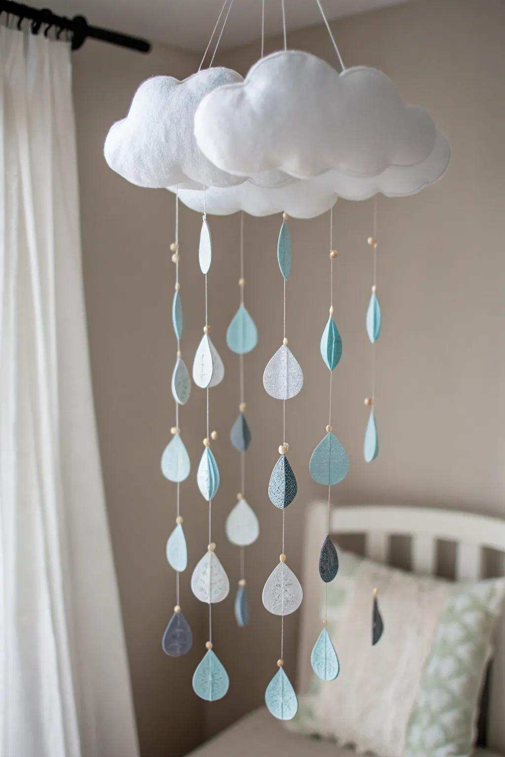 Introduce the peace of spring showers within your home with this charming celestial rain feature.
