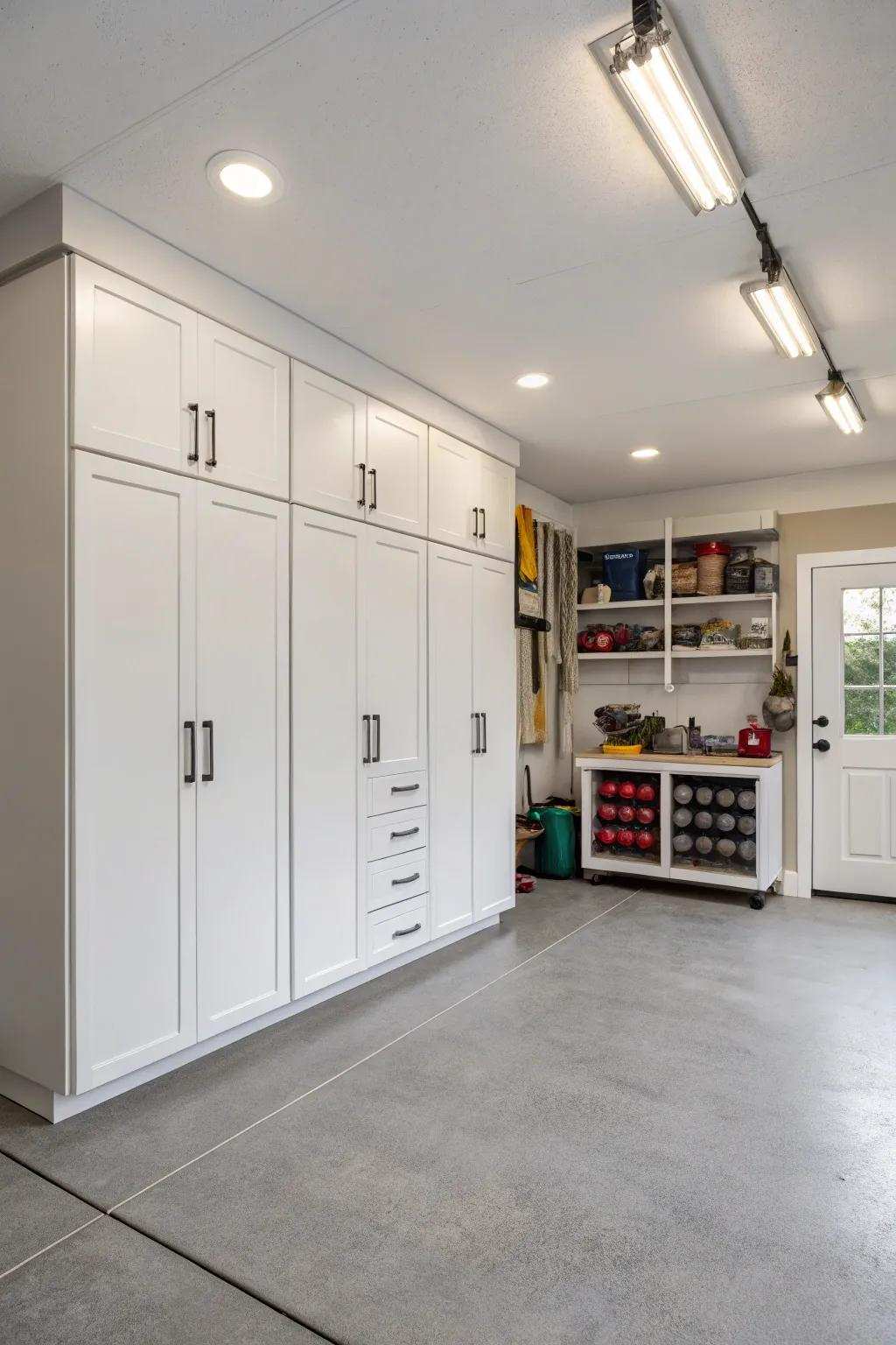 Ivory organizers create a clean and spacious feel.