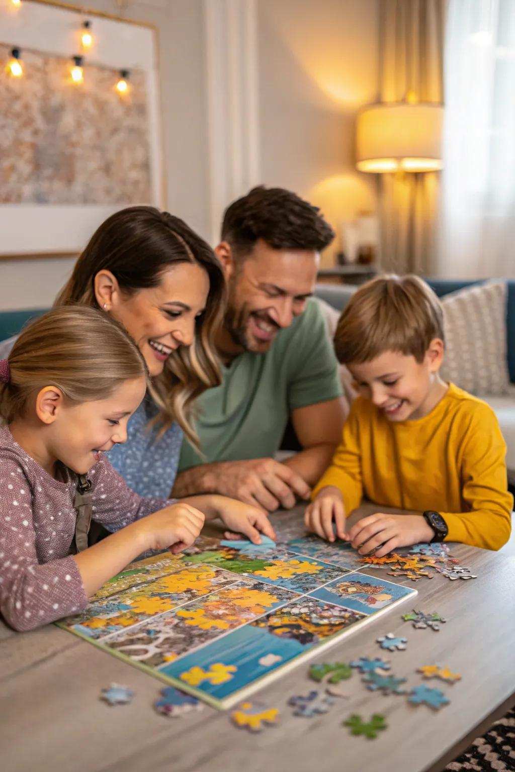 Jigsaw challenges offer engaging indoor excitement.