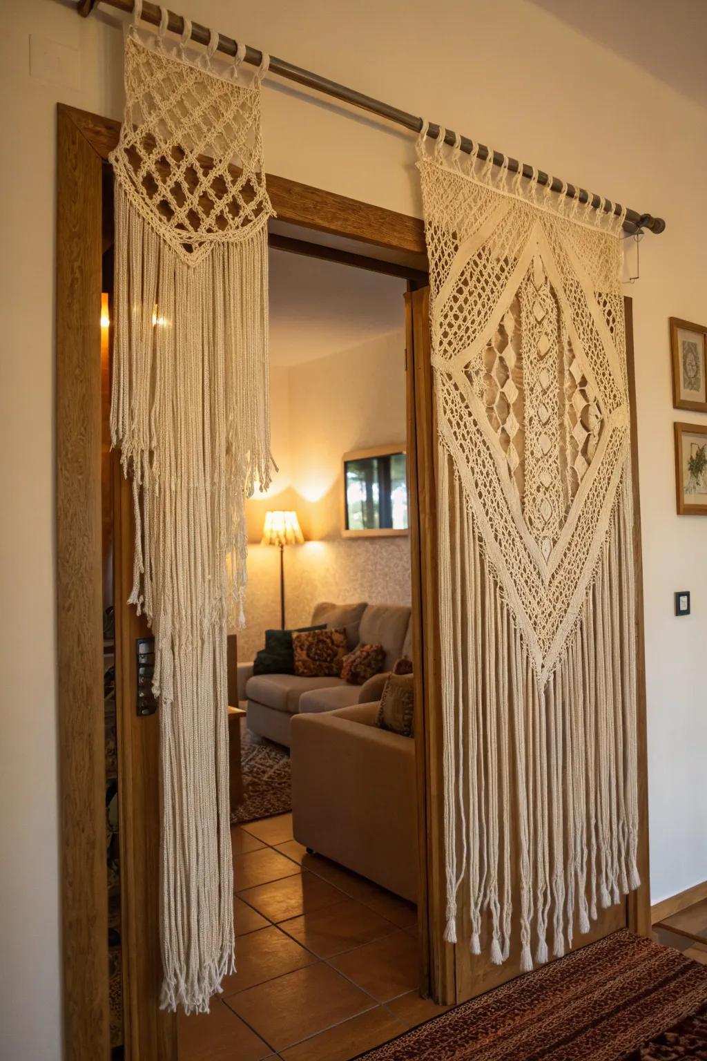 Knotted decor drapes infuse creativity and charm into any area.