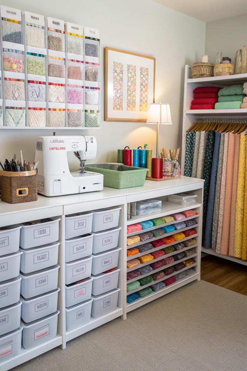 Labels enable quick access and lessen mess.