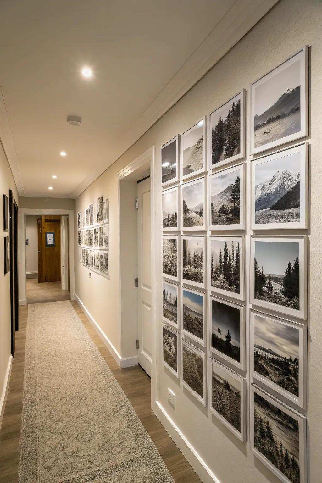 Landscape stickers building a tranquil display wall within a residence.