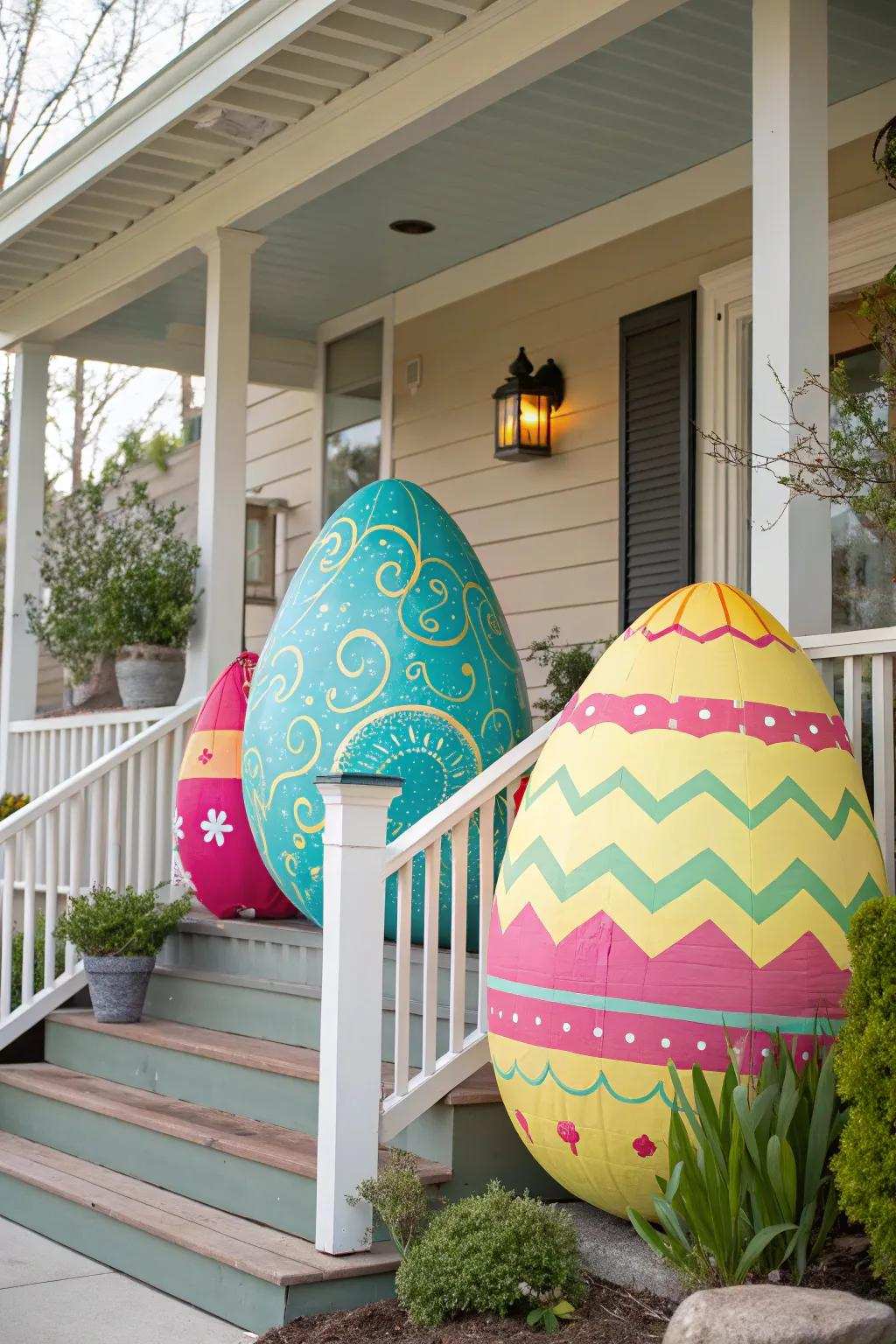 Large eggs produce an amusing and attractive screen.