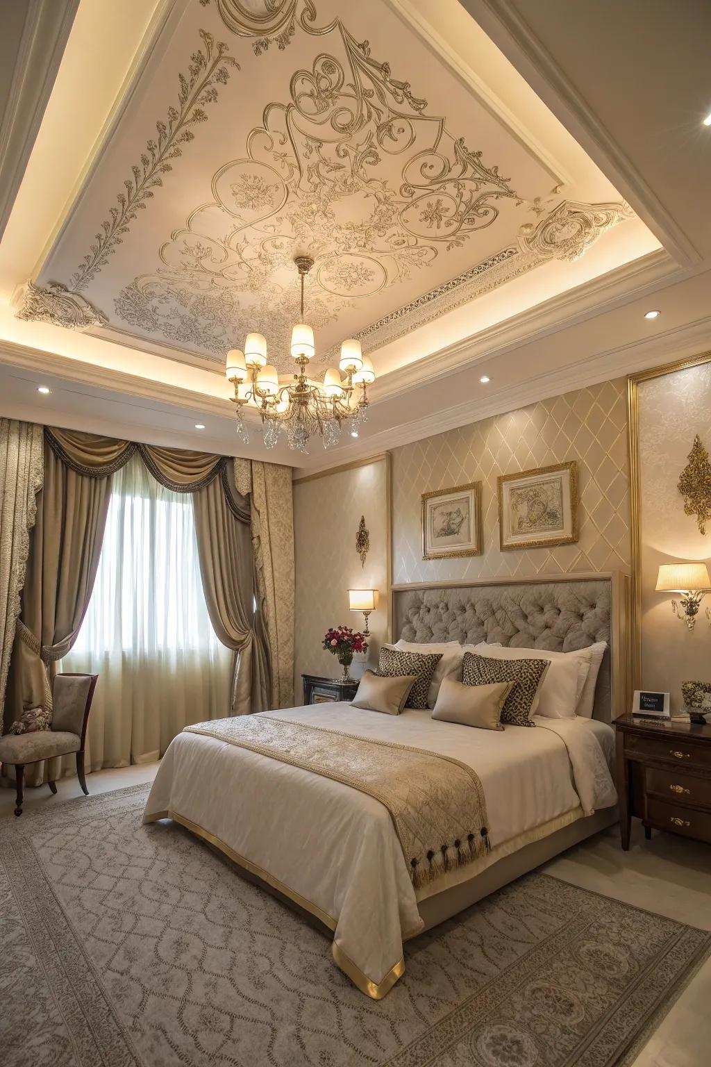 Layered tray ceilings fashion visual interest and height in any space.