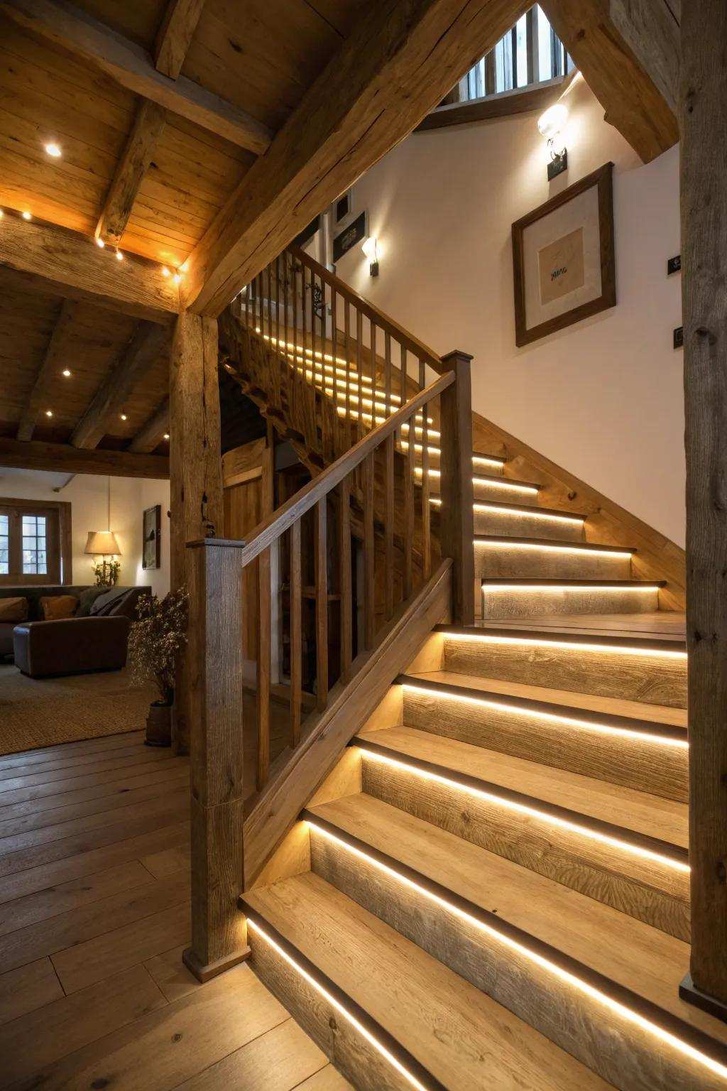 LED illumination contributes a contemporary plus functional impression onto your staircase.