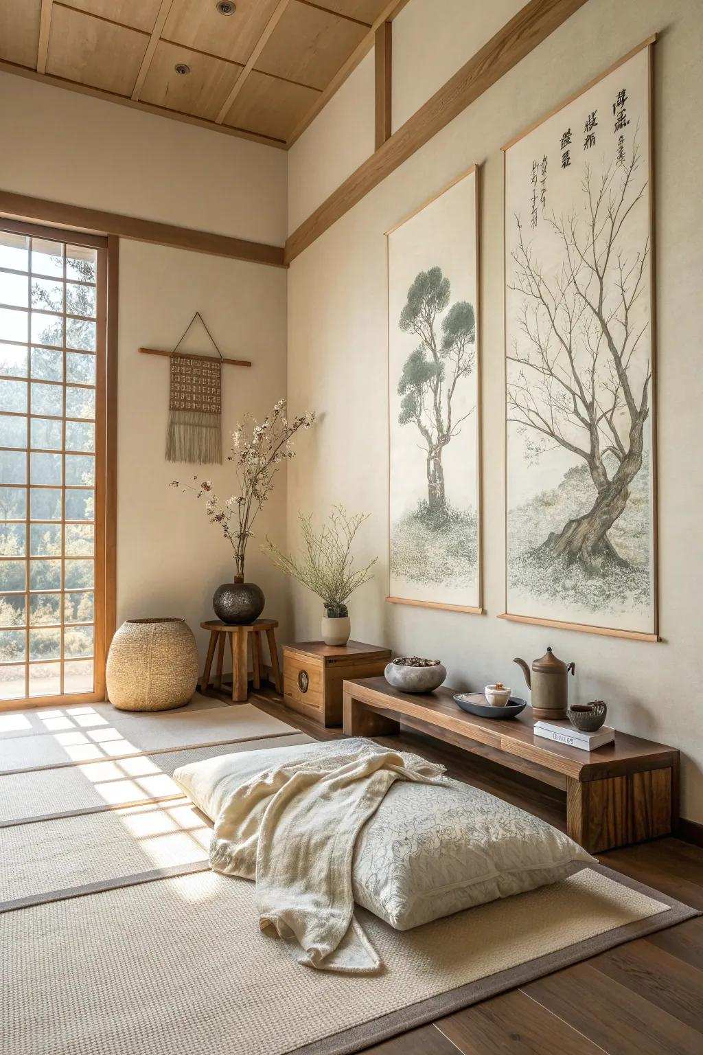 Let your walls communicate a message of simplicity and peace.