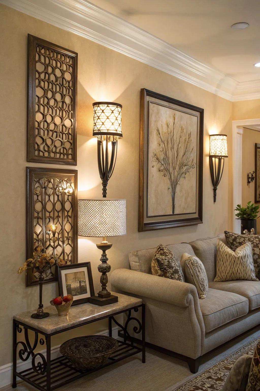 Lights as art bring aesthetic value to your walls.