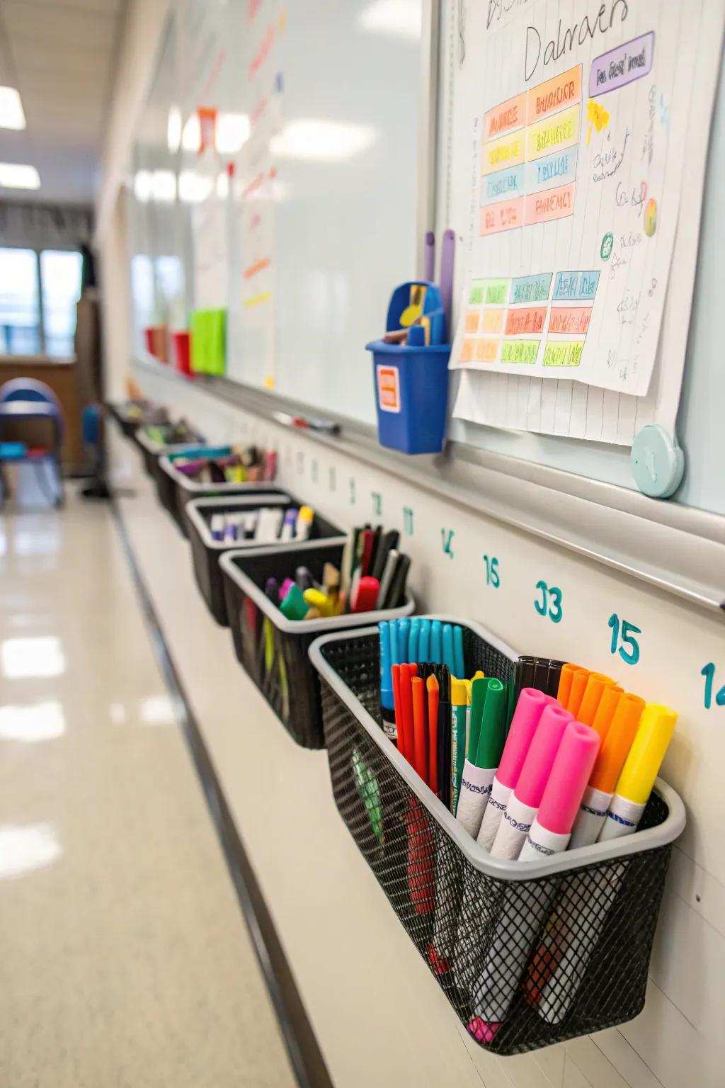 Magnetic organizers intended for expedient whiteboard safekeeping