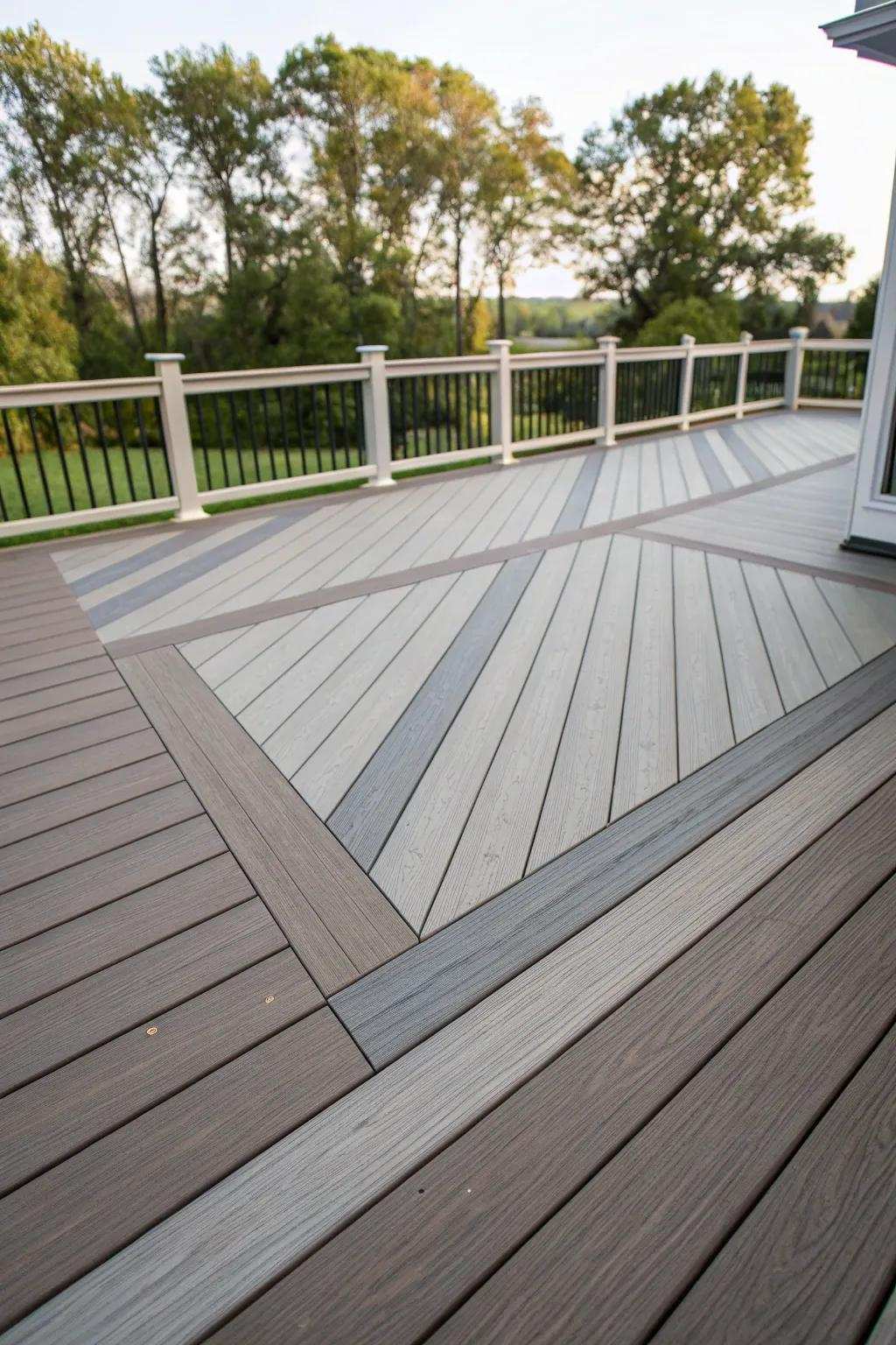 Make a statement with multi-width decking.