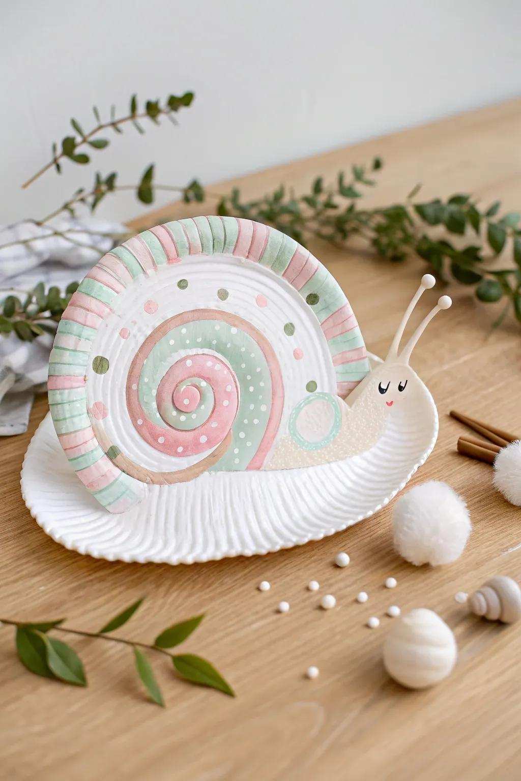 Make a whimsical world with this lovely paper plate snail craft!