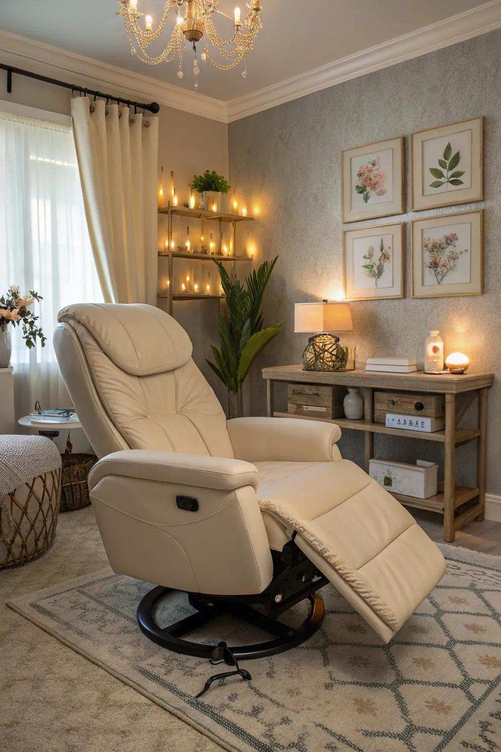 Massage chairs bring relaxation and relief to your workday.