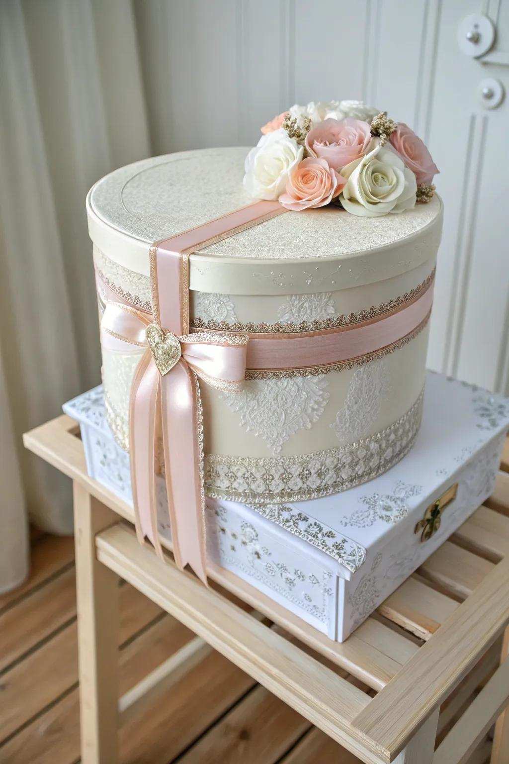 Millinery Case Sophistication: A cultured centerpiece for your wedding notes, converging classic allure with minimalist splendor.