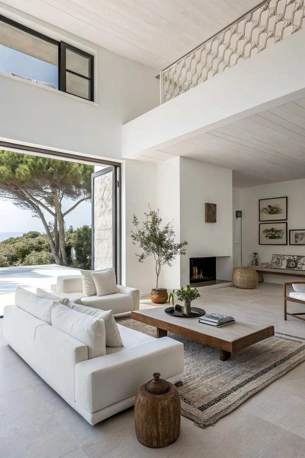 Minimalism emphasizes the serene elegance of white decor.