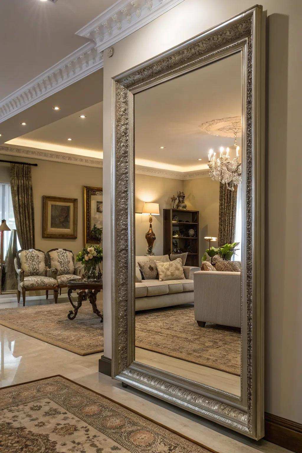 Mirrors improving light and space within a home.