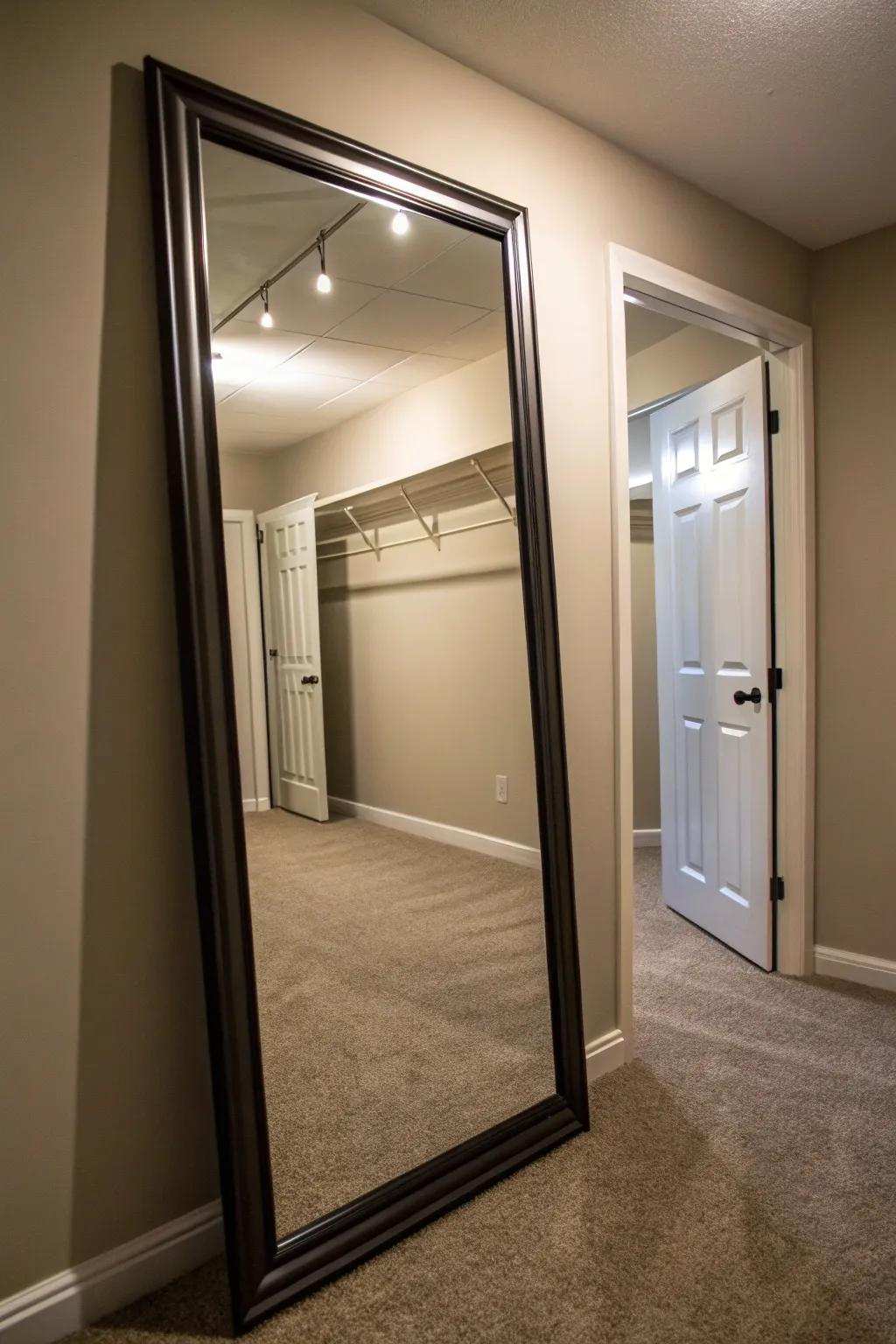 Mirrors increase depth and brightness in your space.