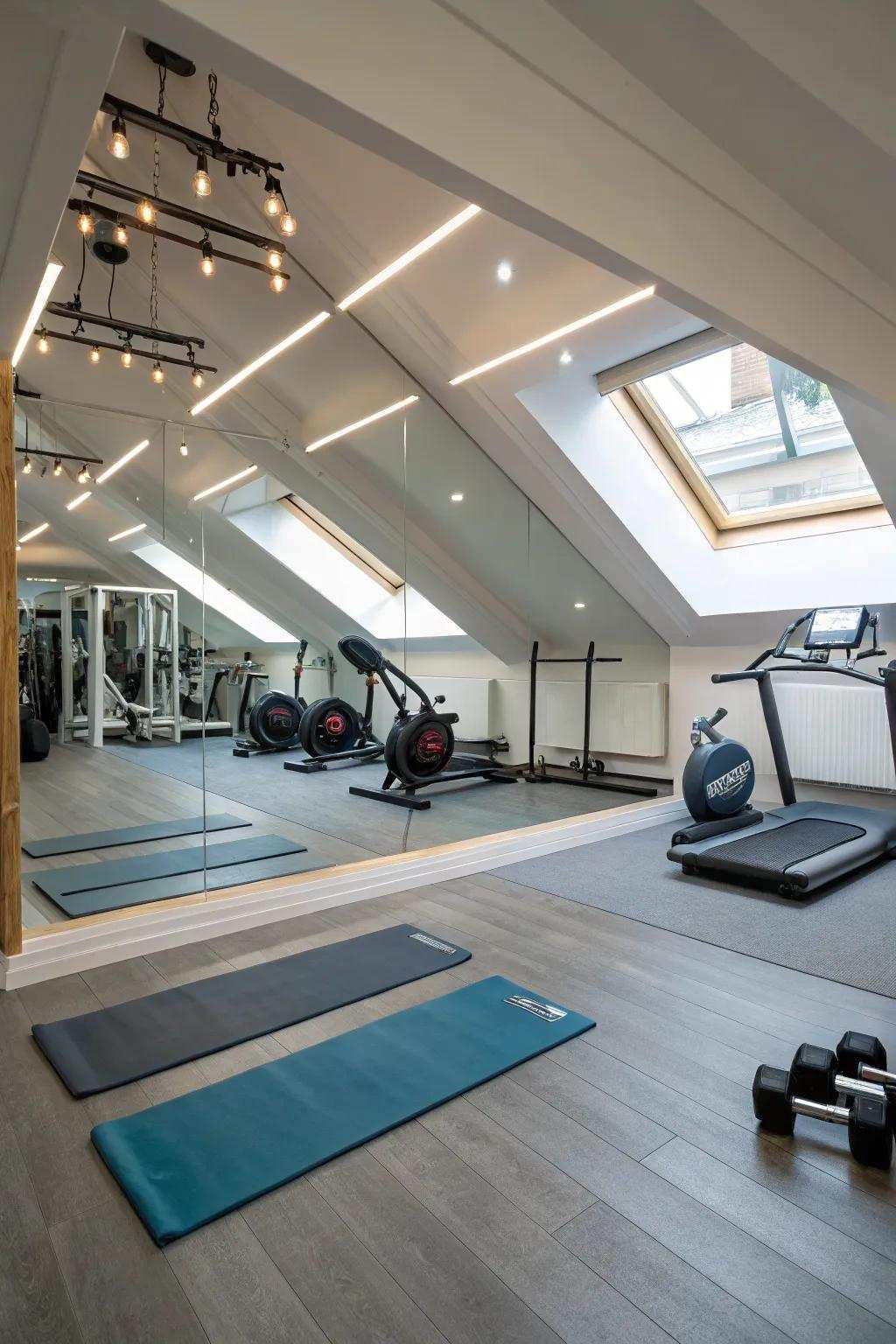 Mirrors provide a sense of space while also adding usefulness.