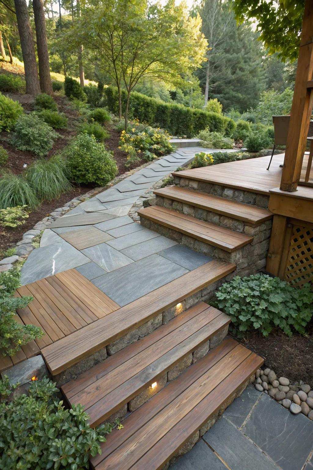 Mixed steps that add interest
