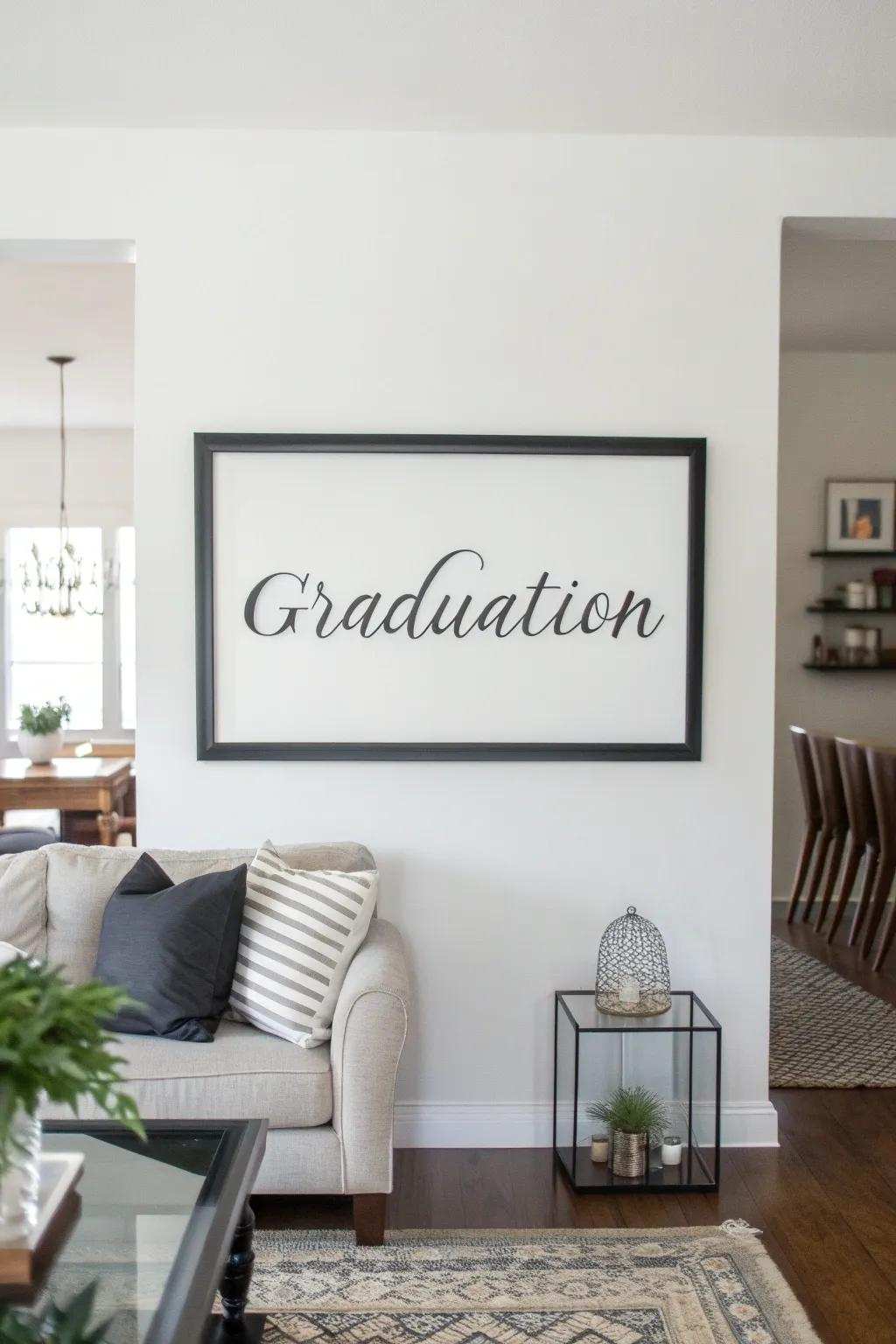 Modern and sleek using simple typeface displays.