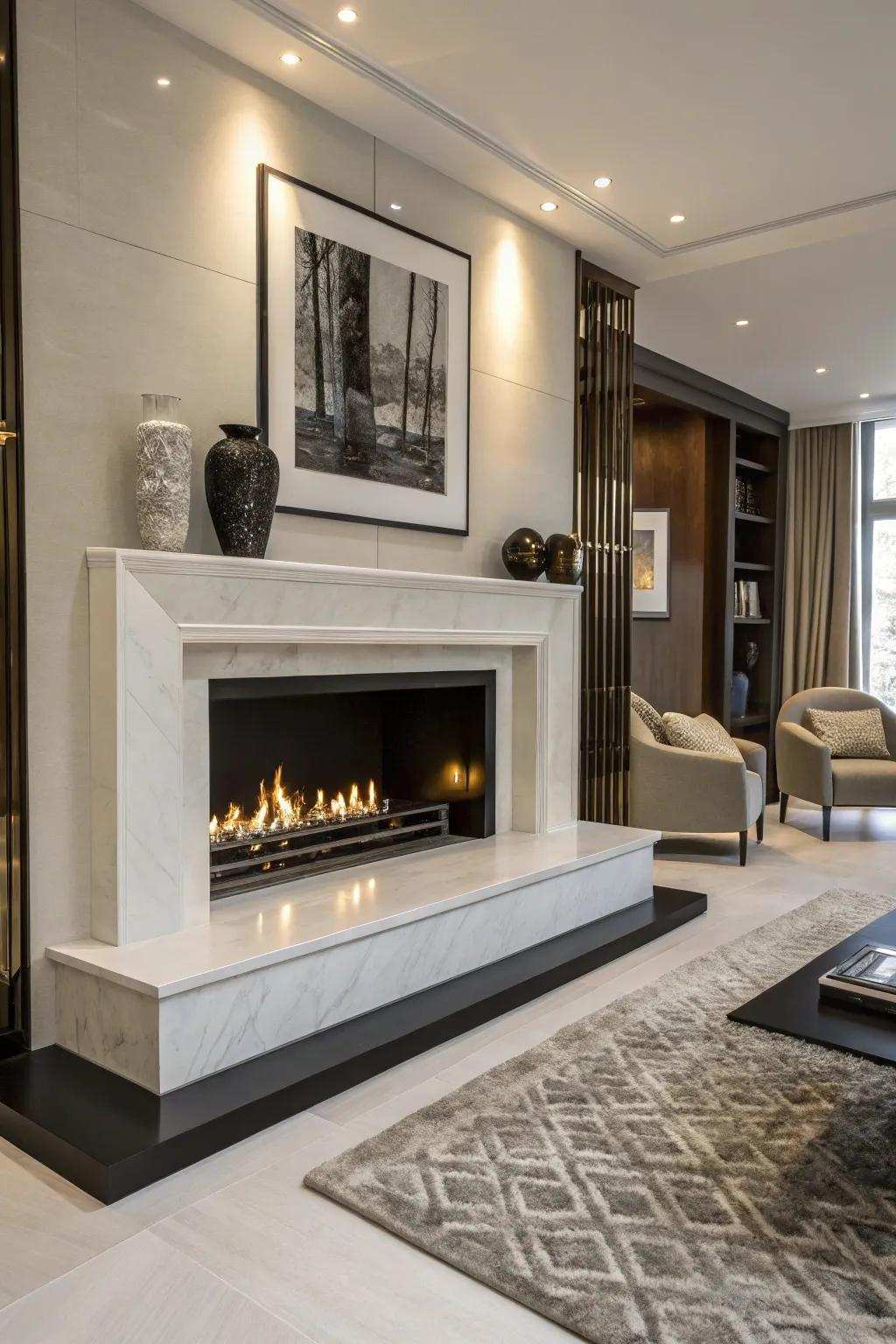 Modern elegance with contemporary decor elements.