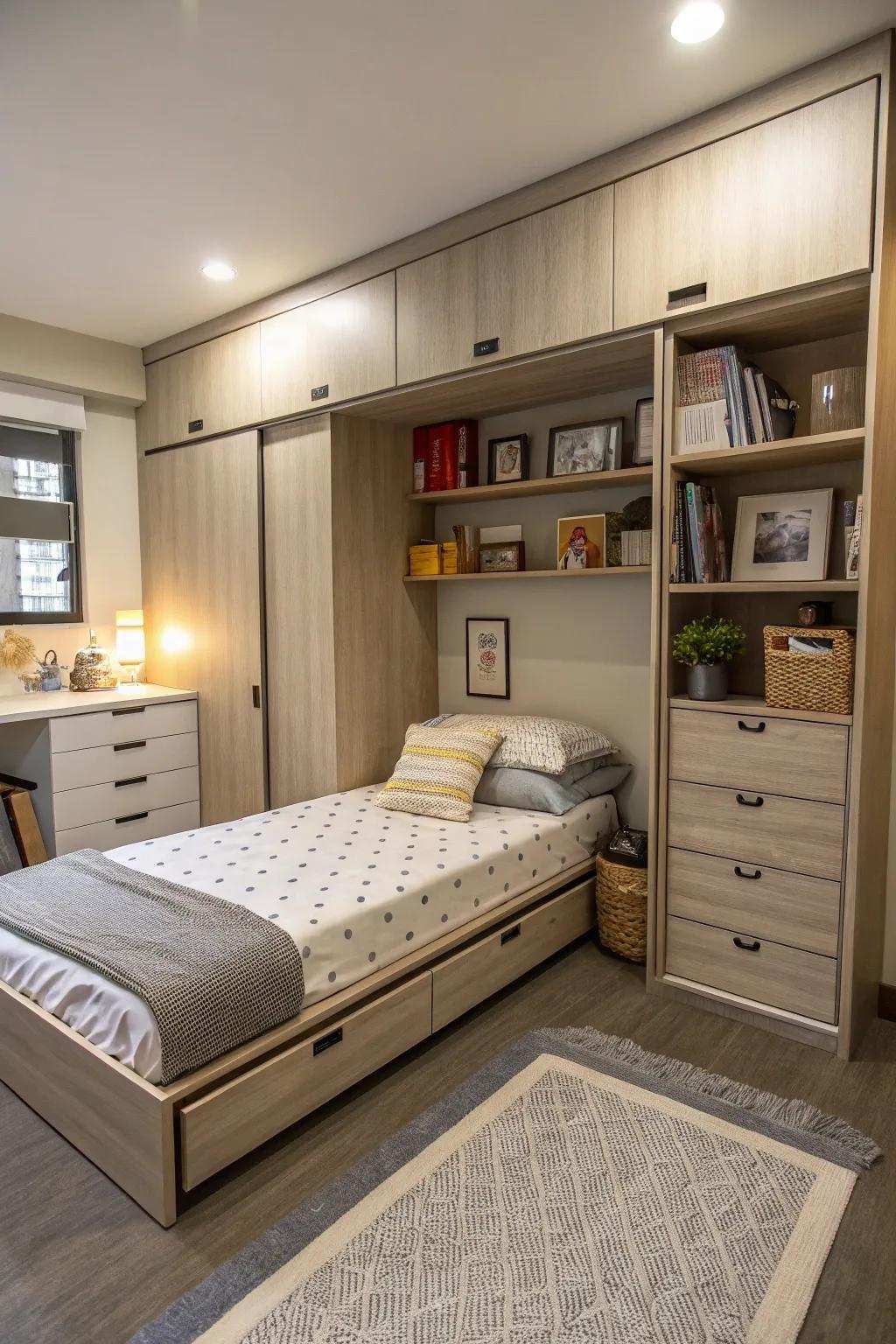 Modular furniture provides adaptable solutions for evolving spaces.