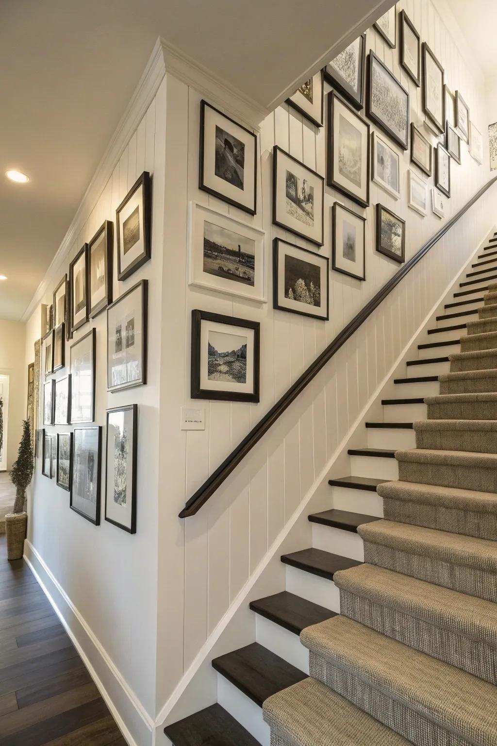 Monochrome art offers a streamlined and ageless appeal.