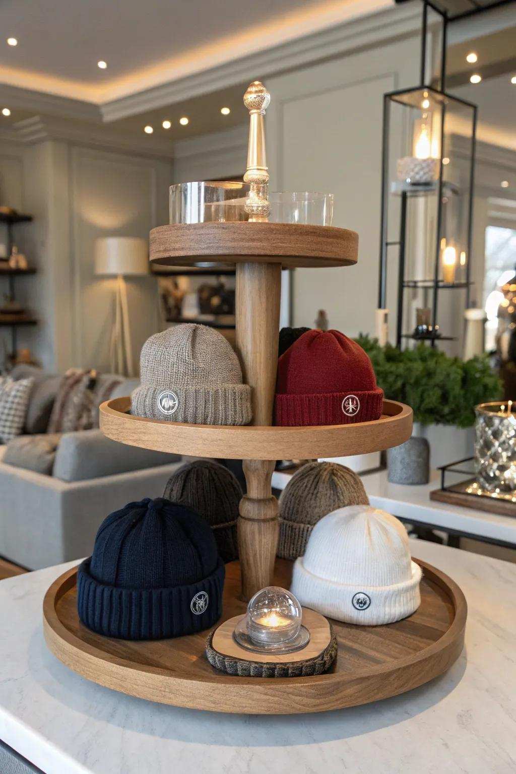 Multi-level stands make a stunning head hugger focal point.